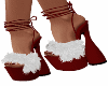 Santa shoes + fur heels