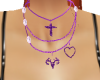 purple charm necklace