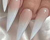 Stiletto White Nails