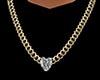 DiamondHeartOnGoldChain