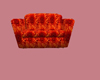 red flower couch