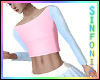 Pink Blue Crop Top