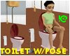 toilet w/pose white