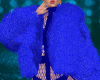 blue fur bodysuit outfit
