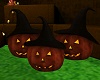 grp of 3 witch pumpkins
