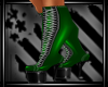 Green PVC Affair Boots