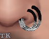 Black Silver Nose Rings