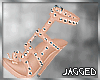 Nude spiked heels