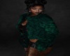 Fur Coat Green-Metallic