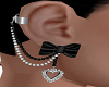 Bow Earrings Black