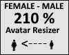 Avatar scaler 210%