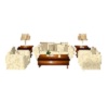 Cream/Oak Livingroom Set