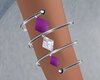 Purple Silver Bracelet