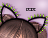 !!D Spike Cat Ears Green