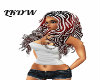 red and white hair