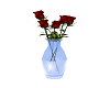 Roses Blue Vase