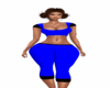 Blue/Black Crop Top