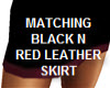Black RED LEATHER SKIRT