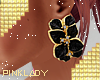 <P>Flower Black Earrings