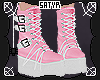 Pink+White Stomper Boots