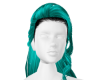 shiny teal hairstyle