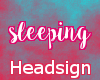P| Sleeping Headsign