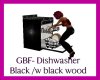 GBF~Black Wood Dishwashe