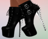 Black boots with laces