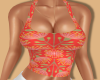 Floral Print Tank Orange
