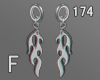 R. Flame Earrings / F