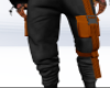 Orange/Black Joggers