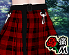 蝶 Plaid Red Skirt