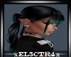 Thea Black Green Hair