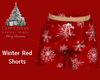 Winter Red Shorts