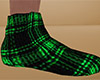 Green Slippers Plaid (M)