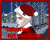Christmas hat hair