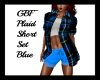 GBF~Blue Plaid Short Set