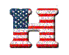 (1) American Flag "H"