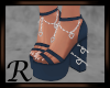 Heart Chain Heel Blue