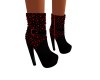 Black & Red Short Boots