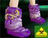Purple Fur Boots w/Flame