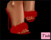 Red Lingerie Slippers