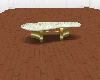 gold &white coffee table