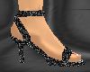 Black Glitter Sandals