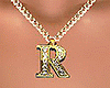 R Letter Necklace (gold)