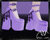 Lilac Gothic Cross Heels