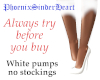 White pumps no stockings