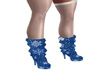 TD Blue snowflakes boots