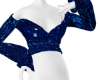 Blue Sequins Bow Top