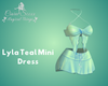 Lyla Teal  Mini Dress